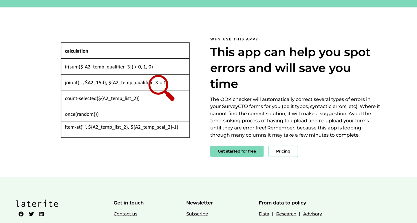 App instructions