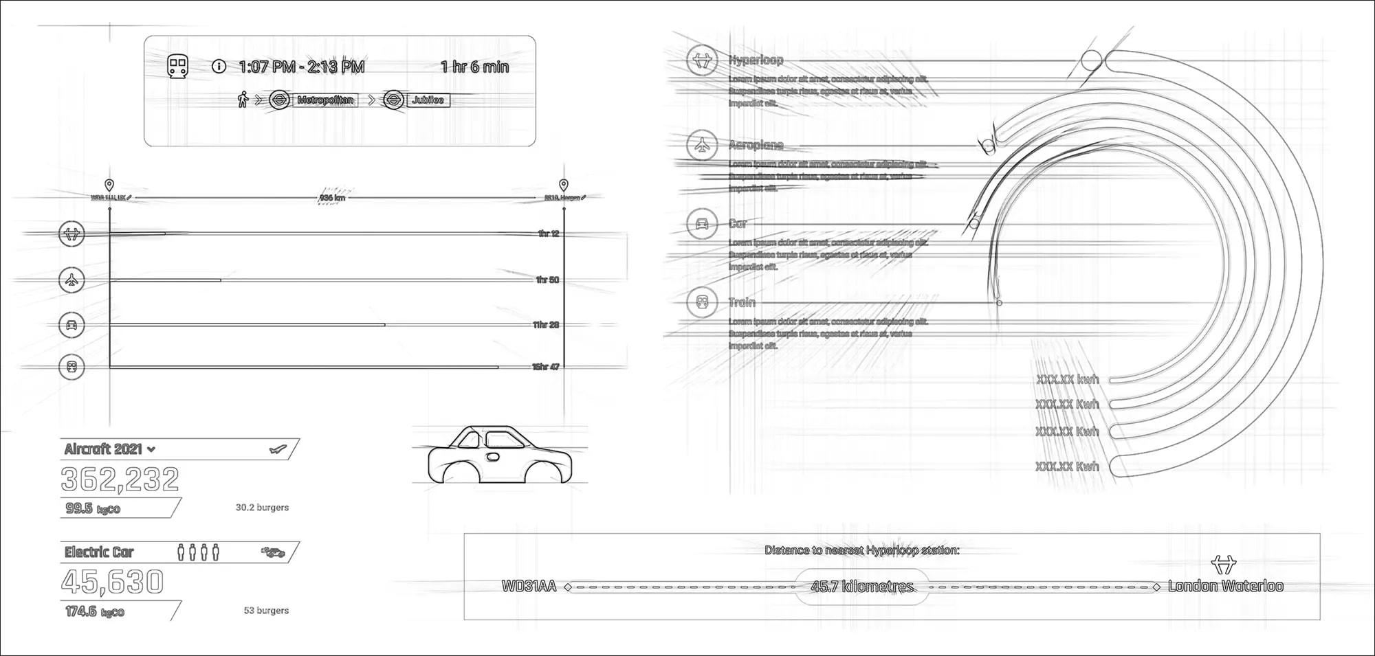 Technical drawings for the hyperloop project