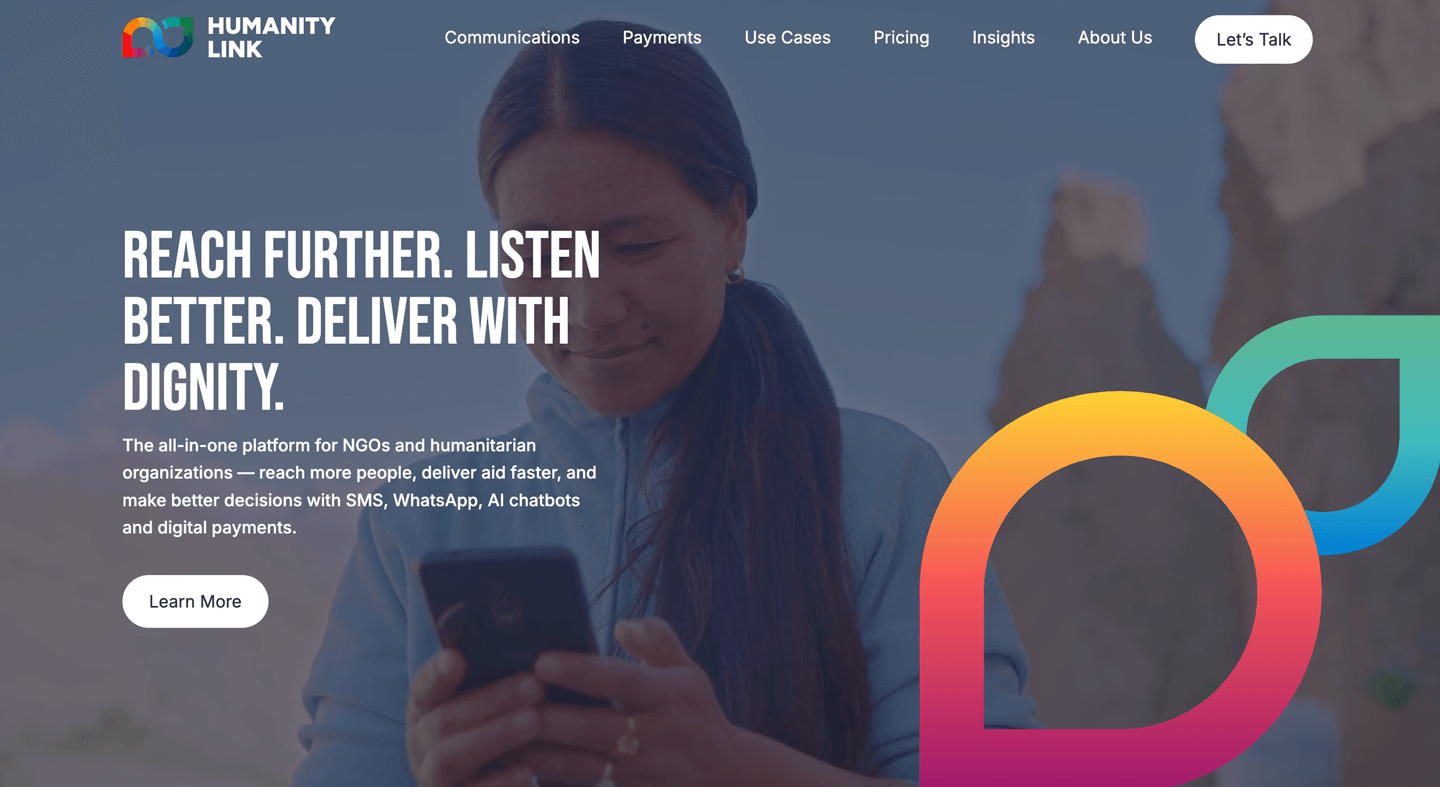 Humanity Link website home page